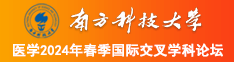 美女日色逼南方科技大学医学2024年春季国际交叉学科论坛